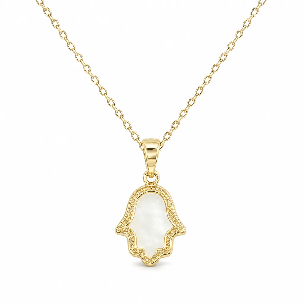 585 Ayar Altın El Motifli Kolye Ucu