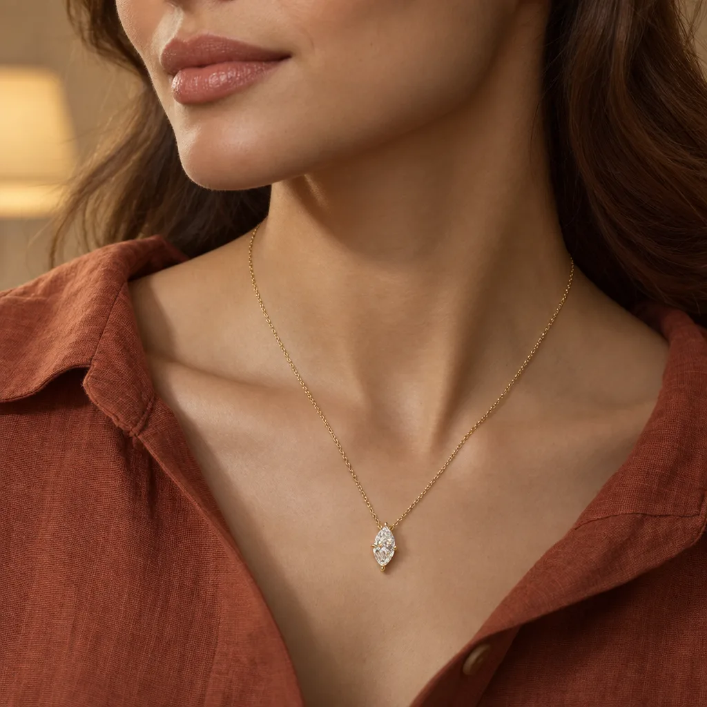 14 Ayar 1,03 ct E VS1 Pırlanta Kolye