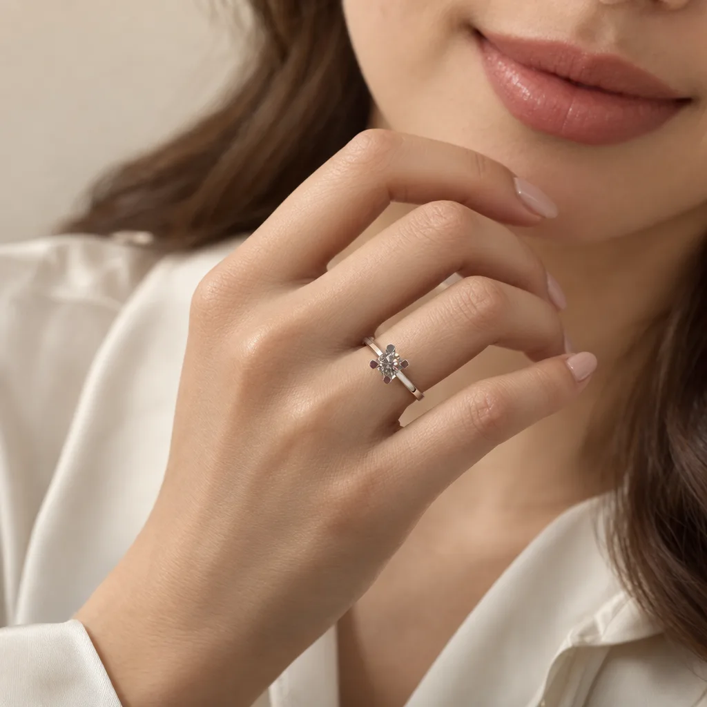 14 Ayar 0,51 ct Pırlanta Tektaş Yüzük