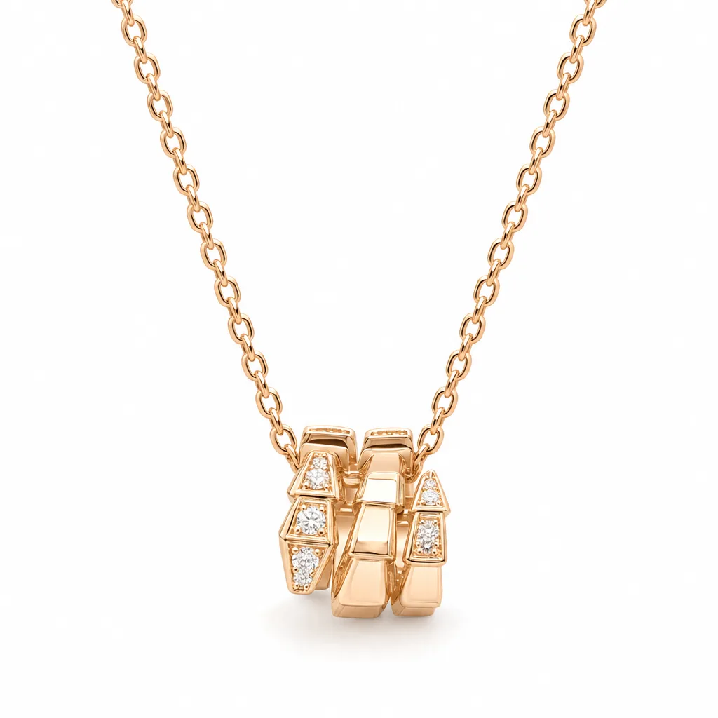 14 Ayar 0,19 ct Pırlantalı Geometrik Kolye