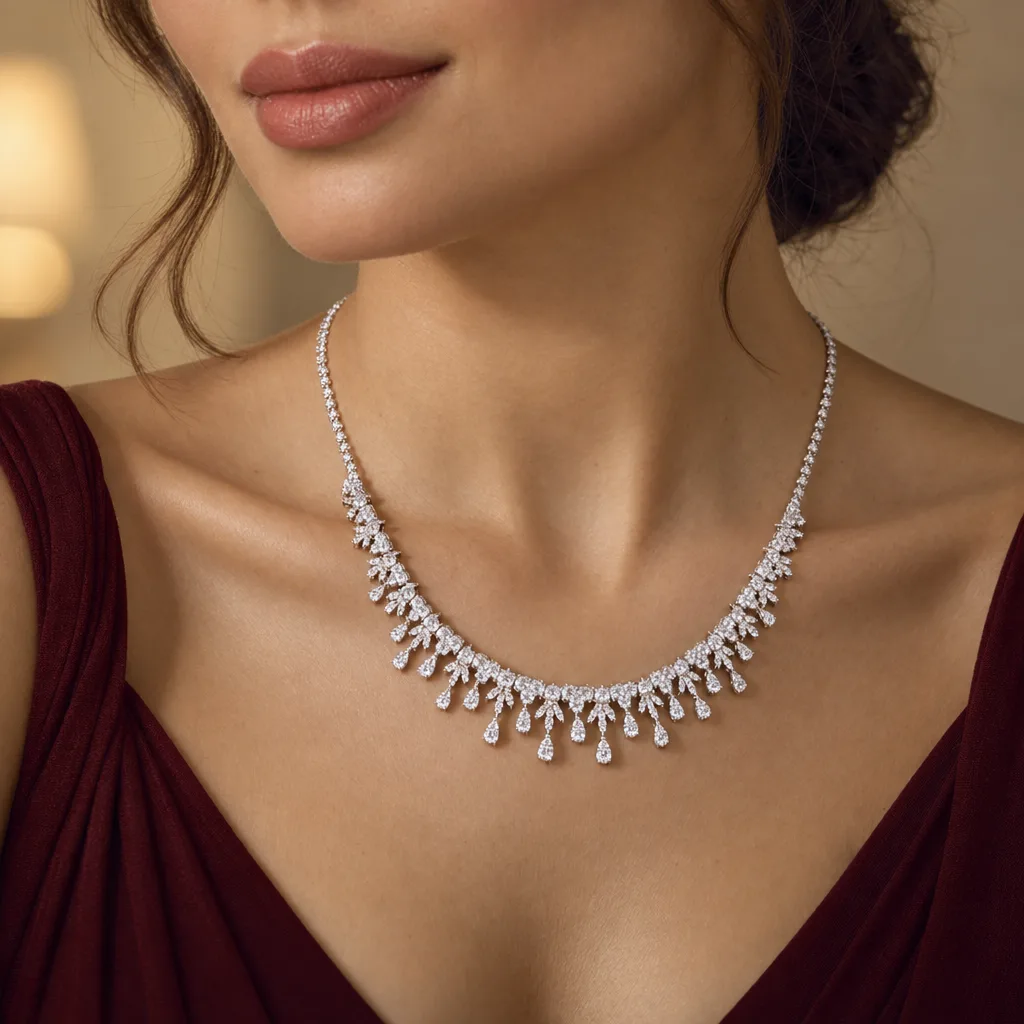 Işıltılı Saçak 585 Ayar Altın Kolye